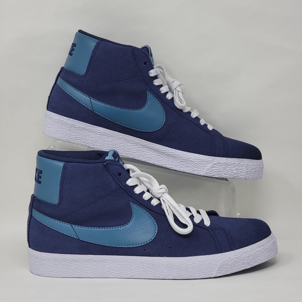 Nike Blue and Teal High-Top Sneakers - Size 14